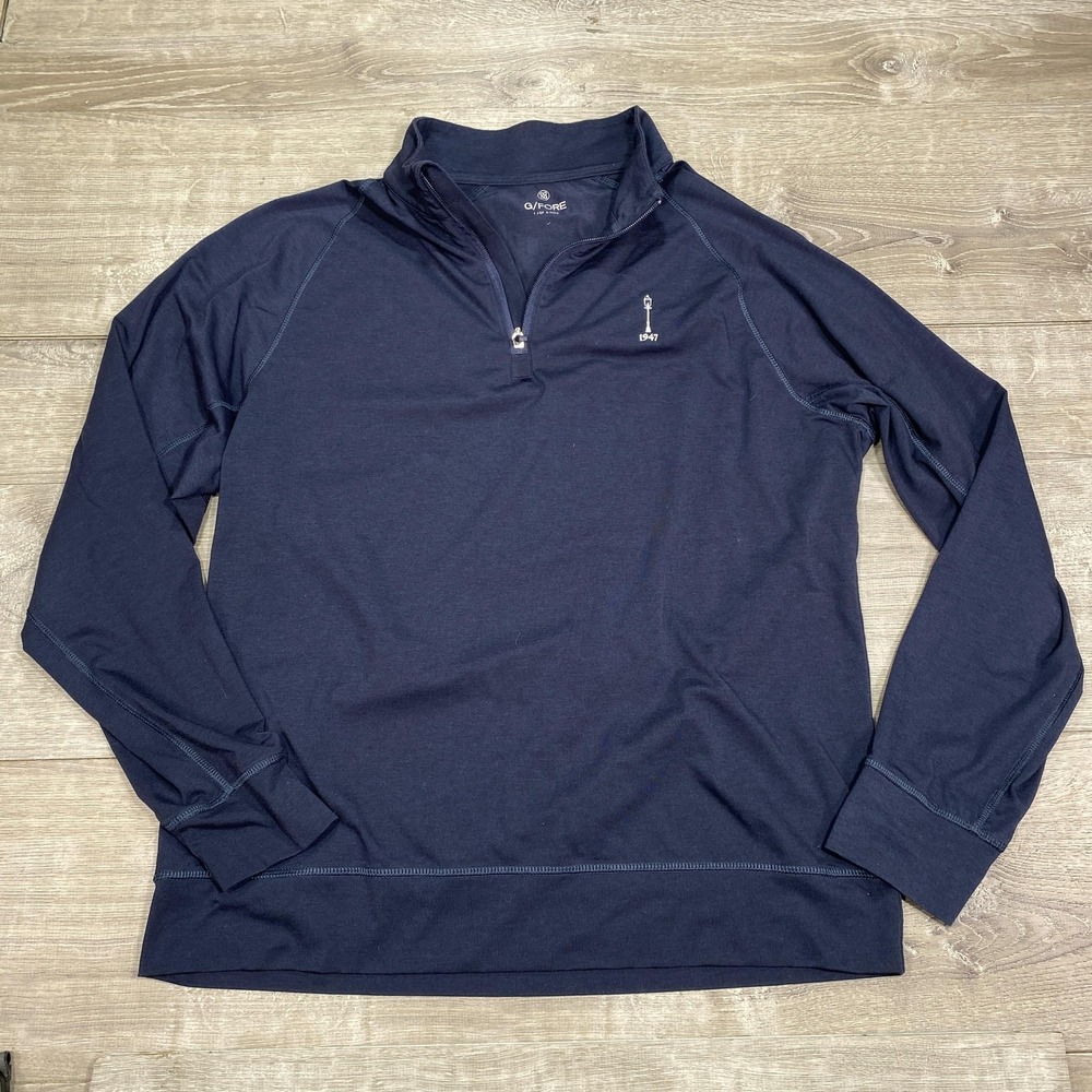 G/FORE‎ Quarter Zip Men's L Navy Carmel Country Club 1947 Logo Performance Golf